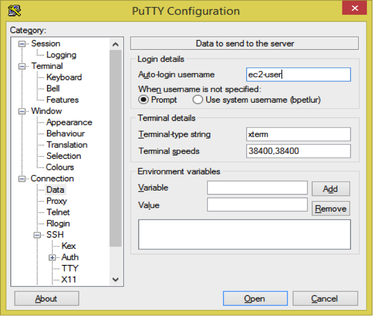 Amazon EC2 Putty Configuration